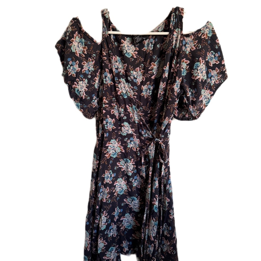 Angie Black and Blue Floral Dress
